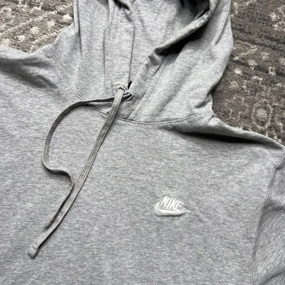 Nike Men's Sportswear Club Pullover Jersey Hoodie Large Gray Sports BV2749-063